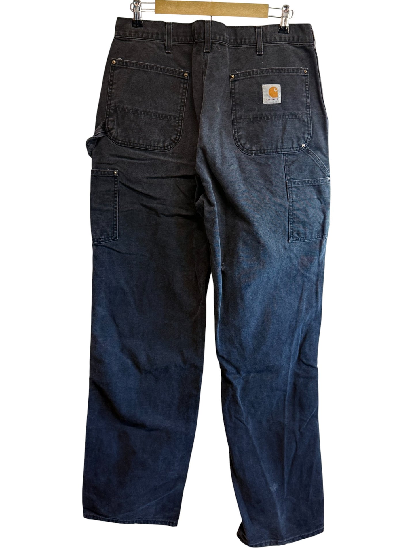 Vintage Carhartt Black Double Knee Carpenter Pants Size 34x35