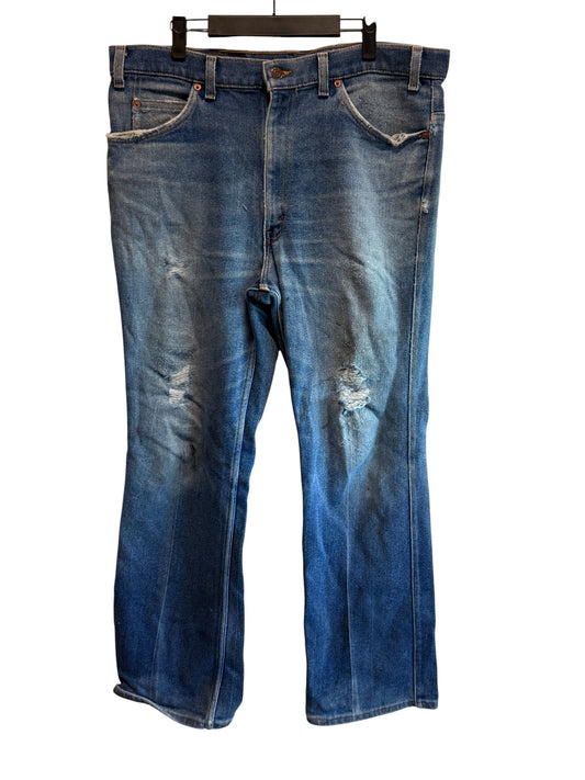 Vintage 90's Levi's 517 Orange Tab Denim Jeans Size 35x30