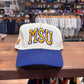 Vintage 90's Montana State University Bobcats White Snapback Hat