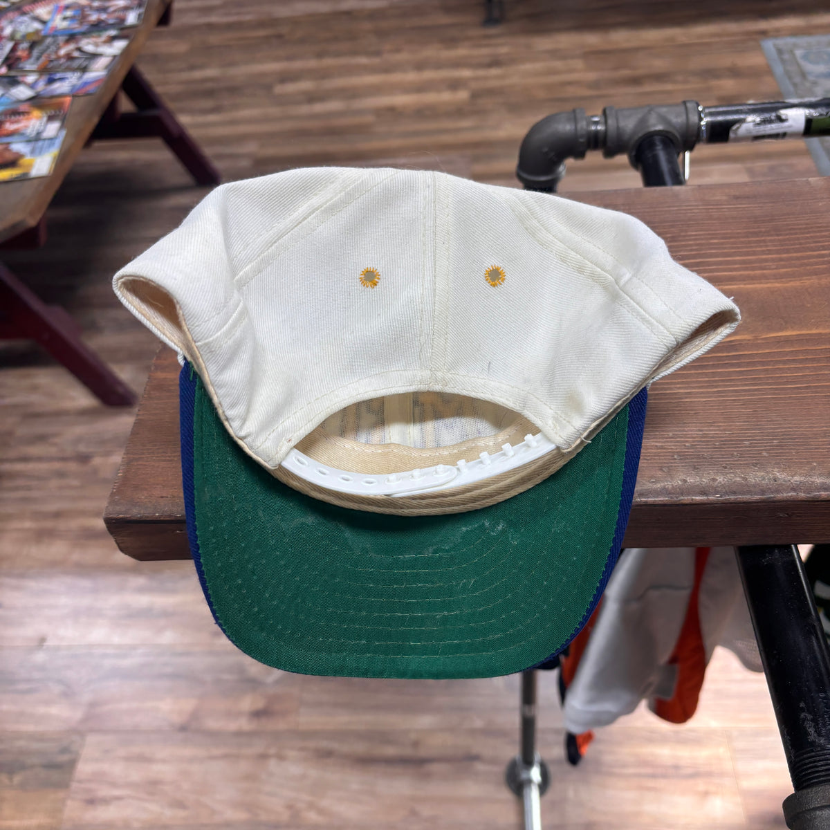 Vintage 90's Montana State University Bobcats White Snapback Hat