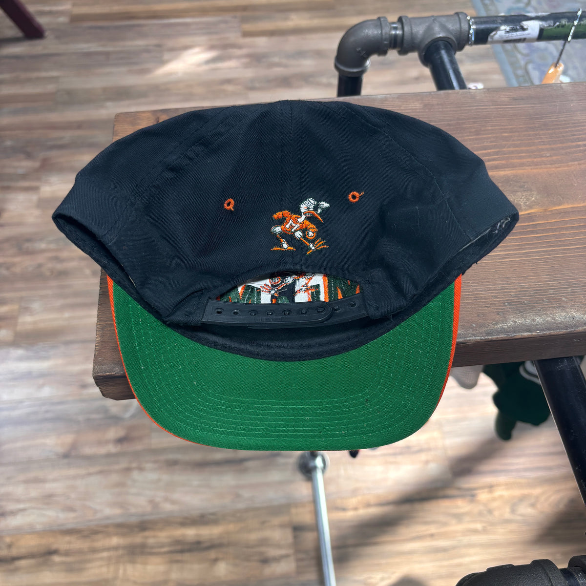 Vintage 90's Miami Hurricanes Mascot Collegiate Snapback Hat