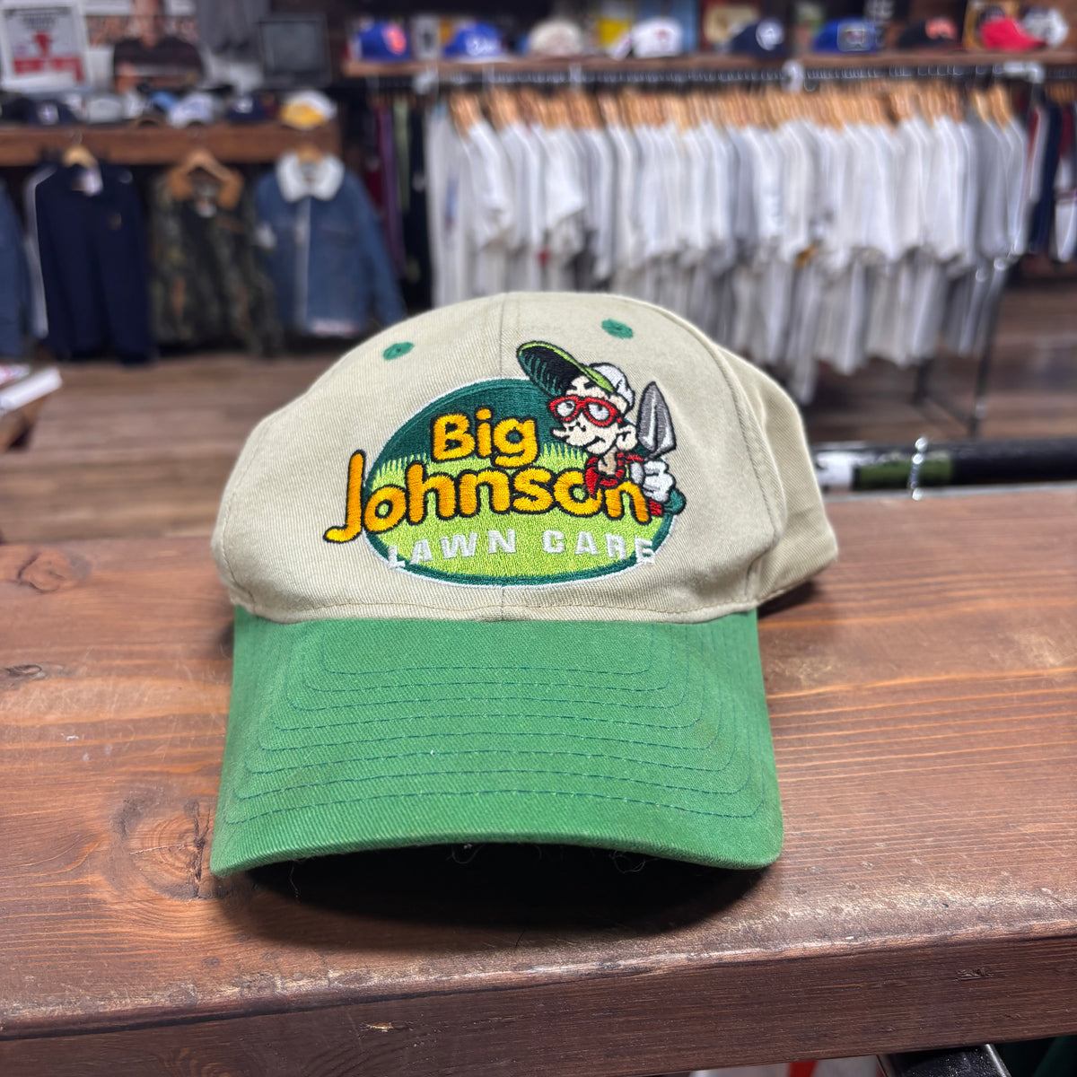 Vintage 90's Big Johnson Lawn Care Trim a Little Bush Hat