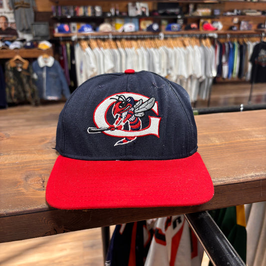 Vintage 90's De Long Greensboro Hornets Minor League Baseball Hat Size 7 5/8