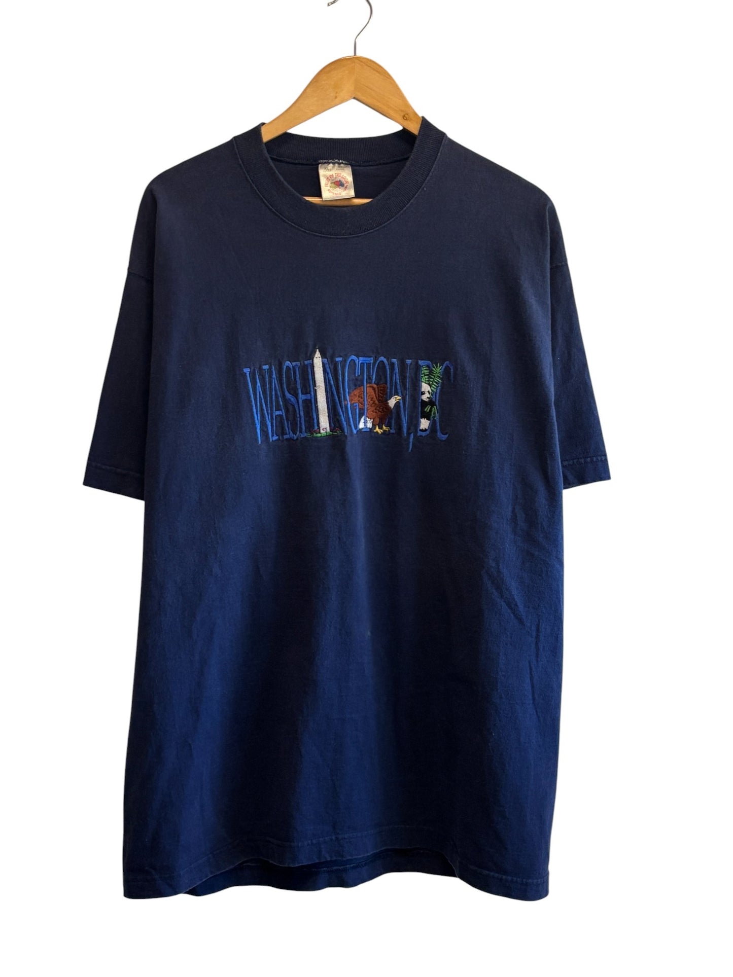 Vintage 90's Washington DC Embroidered Graphic Tee Size XL