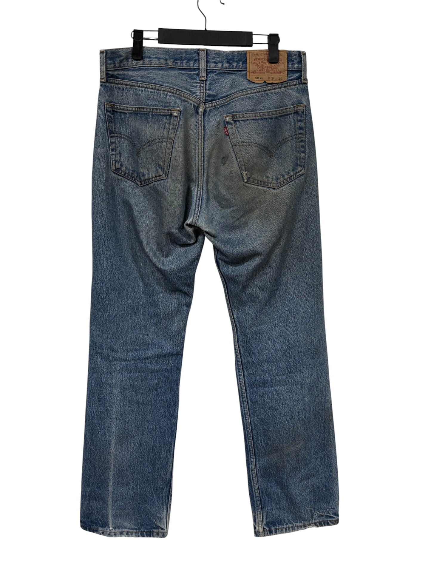 Vintage 90's Levi's 501xx Medium Wash Distressed Jeans Size 32x30