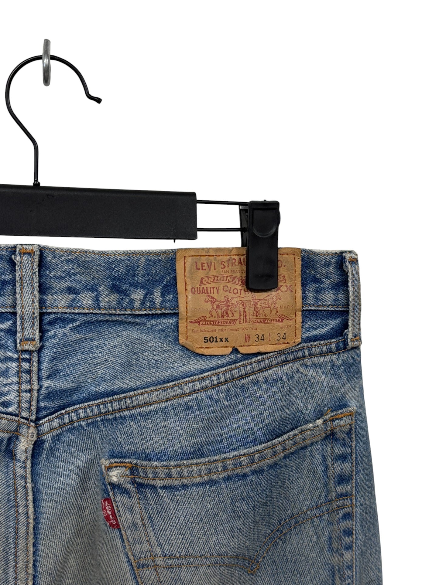 Vintage 90's Levi's 501xx Medium Wash Distressed Jeans Size 32x30