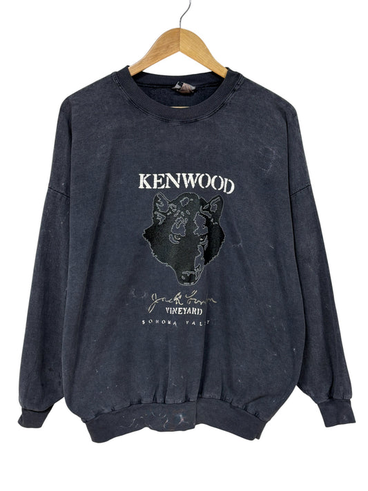 Vintage 90's Overdyed Kenwood Vineyard Distressed Sweater Size Large