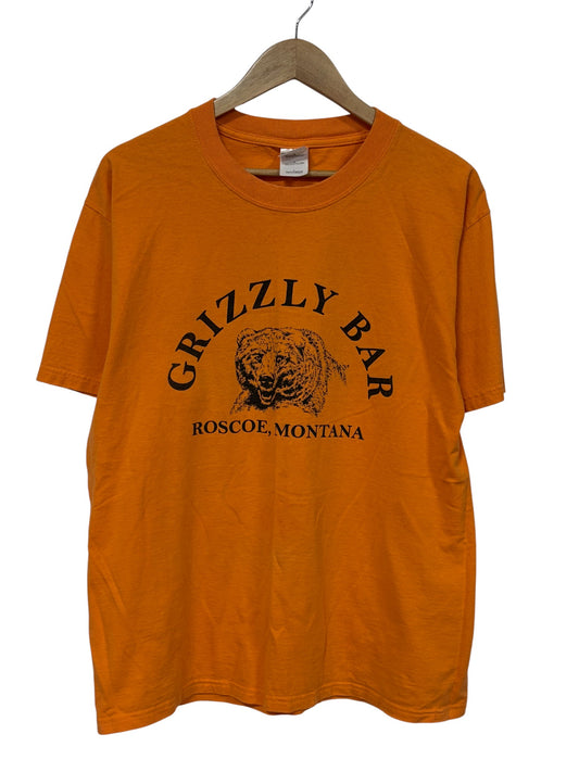 Vintage Y2K Roscoe Montana Grizzly Bar Graphic Tee Size Large