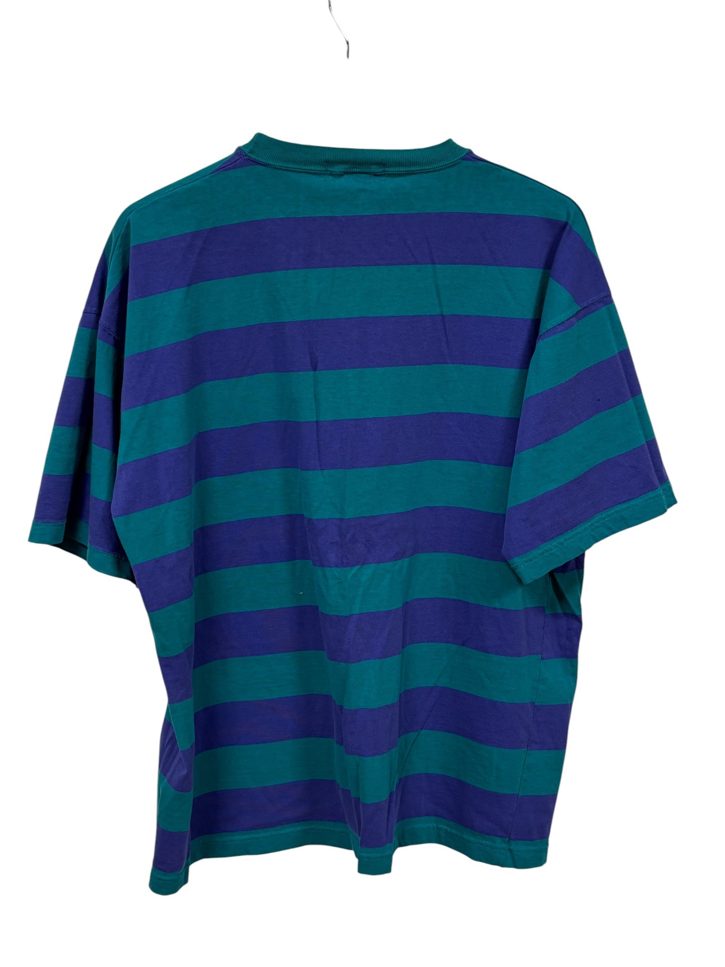 Vintage 90's Eddie Bauer Single Stitch Grunge Striped Tee Size Large