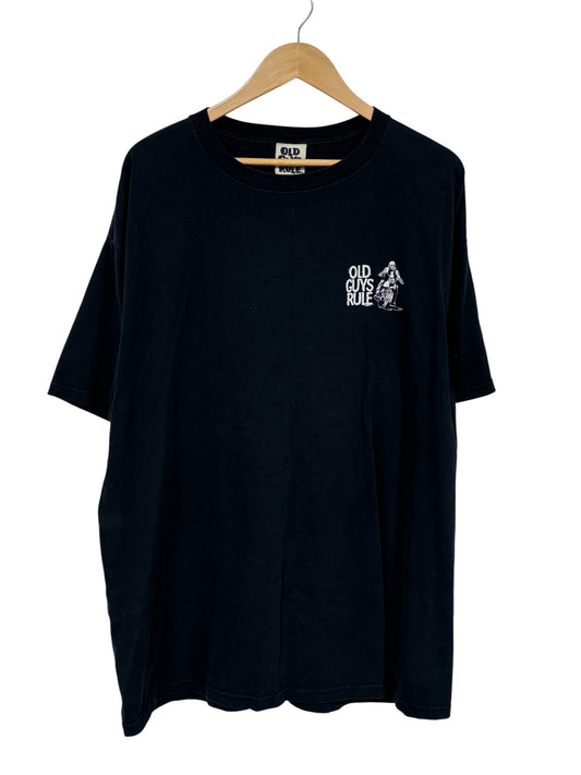 Vintage Y2K Old Guys Rule Biker Graphic Tee Size XXL