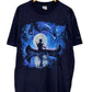 Vintage 90's Nature Full Moon Bear Wolf Eagle Graphic Tee Size XL