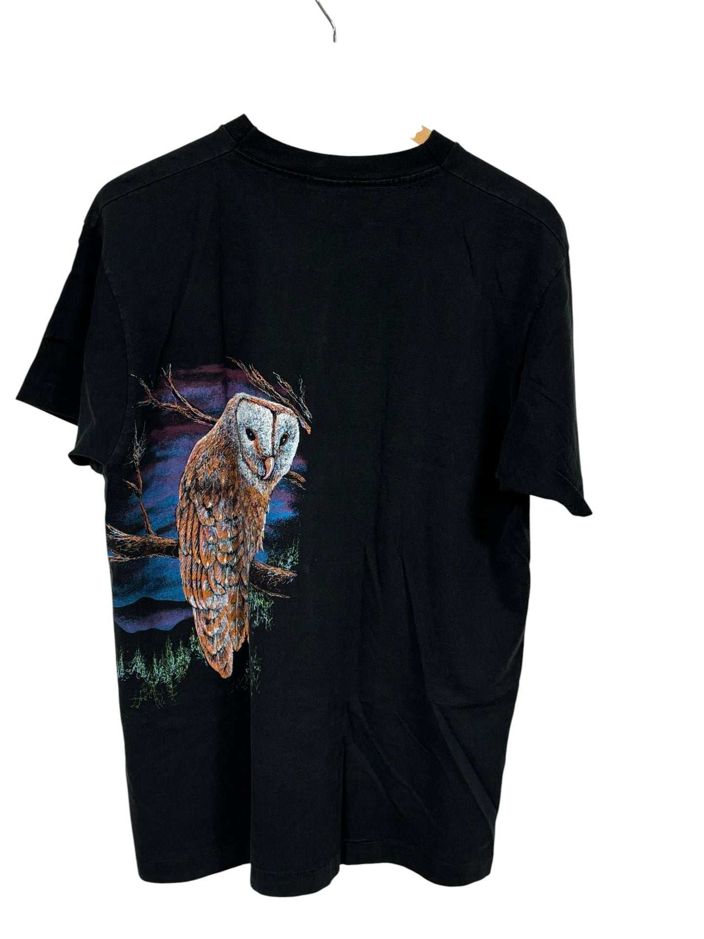 Vintage 90's Owl Wraparound Nature Graphic Tee Size XL