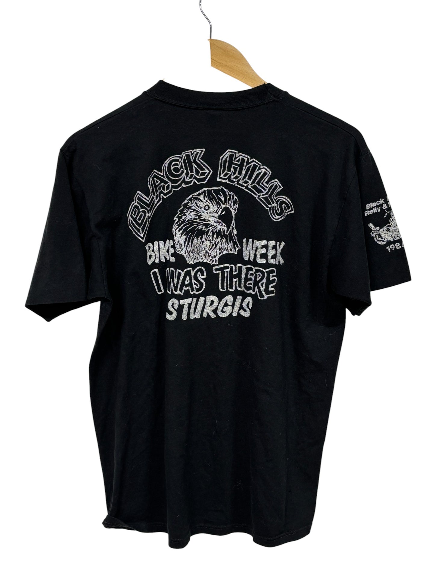 Vintage 1986 Sturgis Black Hills Rally Biker Harley Graphic Tee Size Large