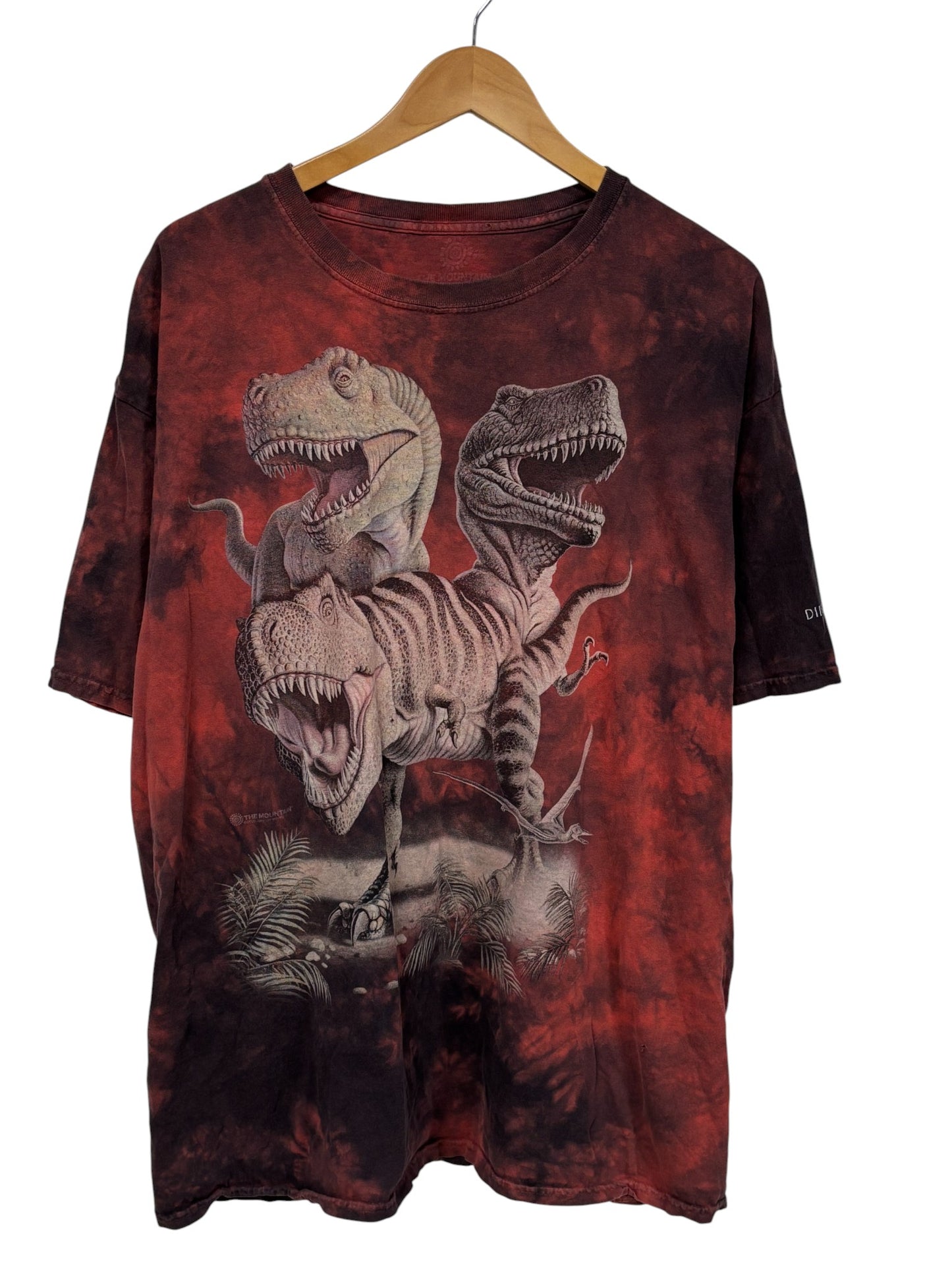 Vintage The Mountain Dinosaurs Big Print Graphic Tee Size XXL