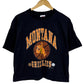 Vintage 90's Women's Montana Grizzlies Basketball Cropped Tee Size Large