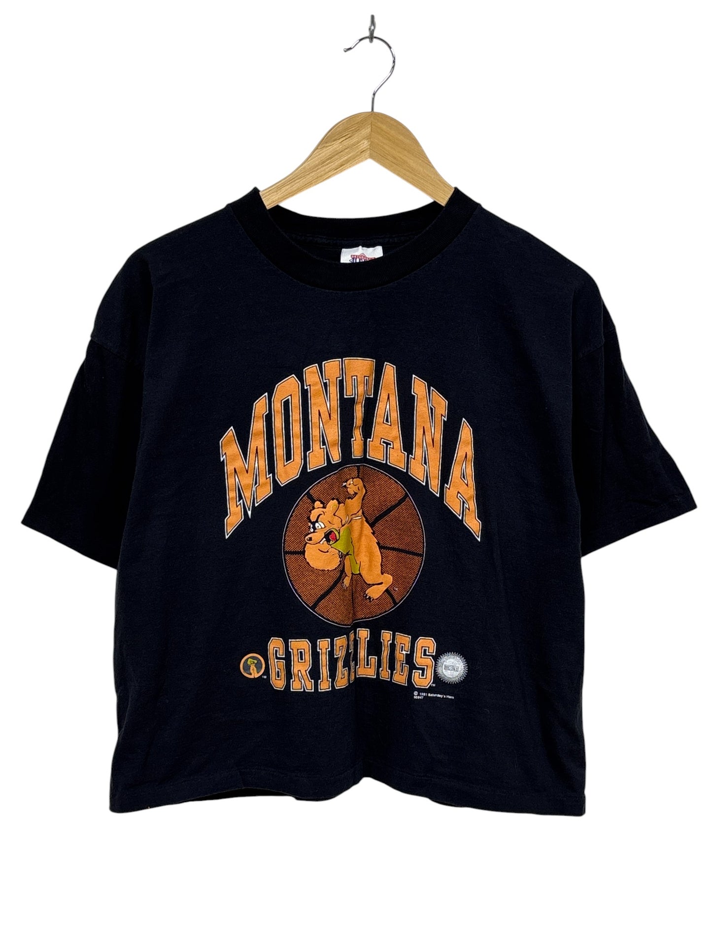 Vintage 90's Women's Montana Grizzlies Basketball Cropped Tee Size Large