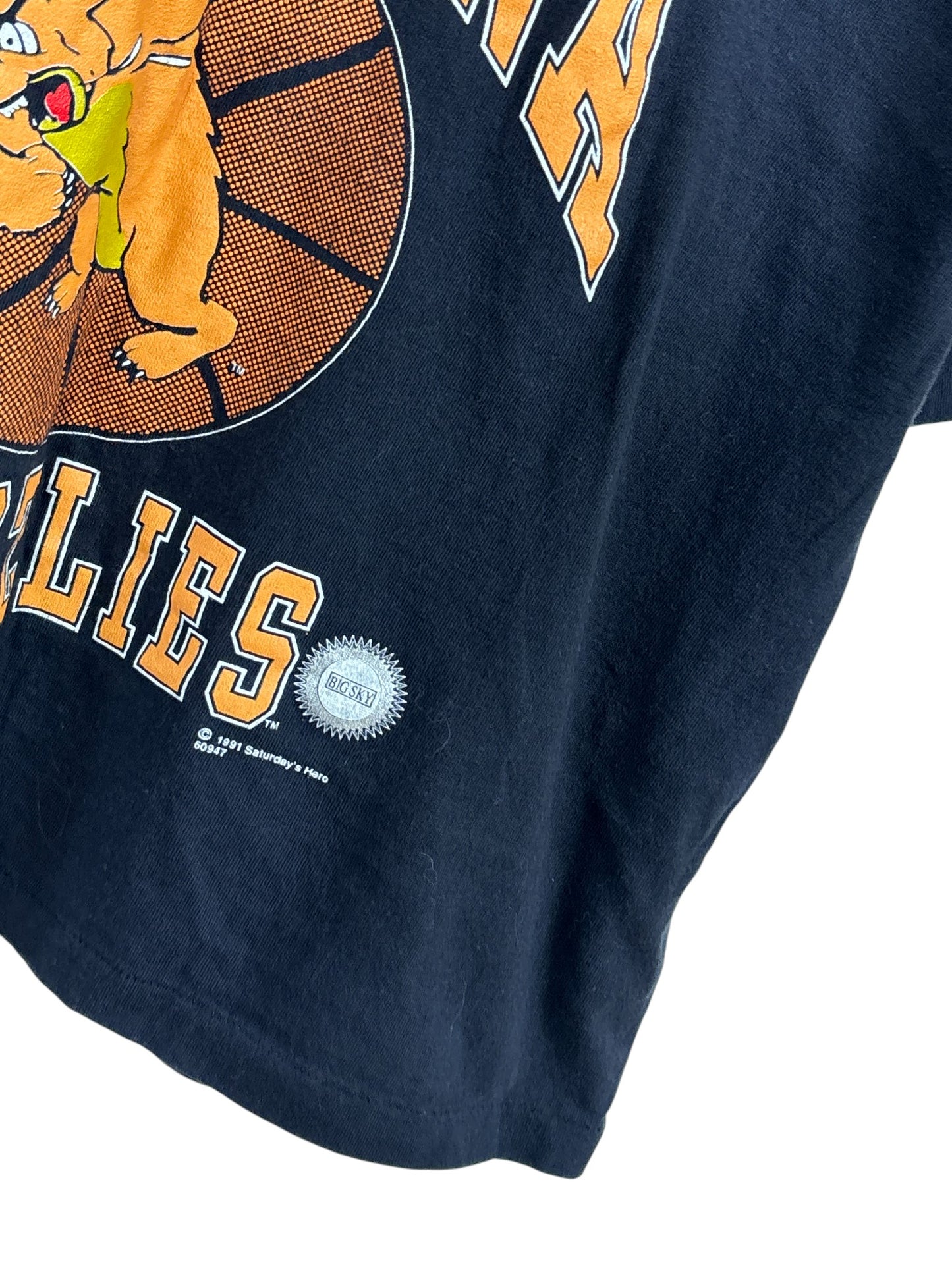 Vintage 90's Women's Montana Grizzlies Basketball Cropped Tee Size Large