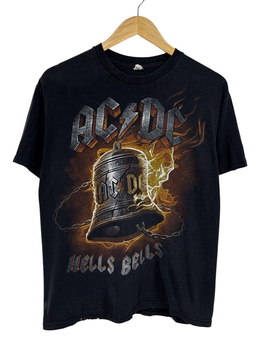 Vintage Y2K ACDC Hells Bells Big Print Graphic Tee Size Large