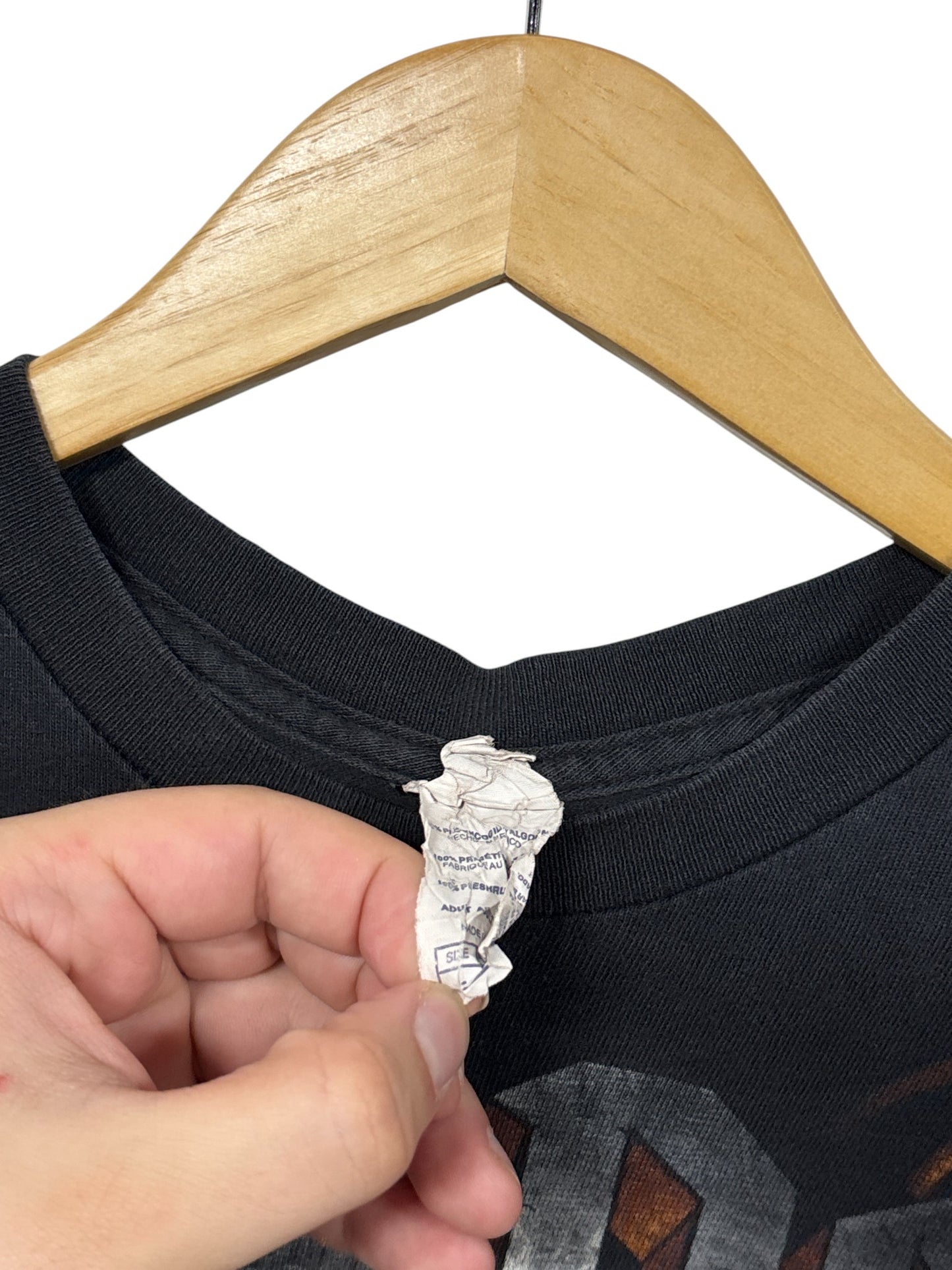 Vintage Y2K ACDC Hells Bells Big Print Graphic Tee Size Large