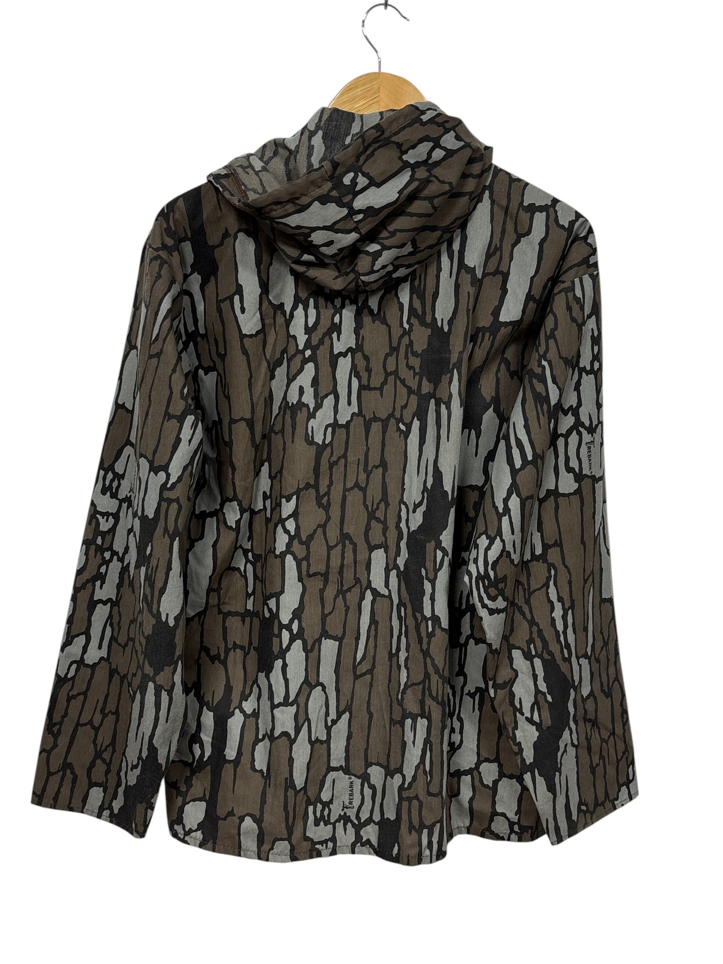 Vintage 90's Sno King Trebark Tree Bark Camo Parka Jacket Size Large