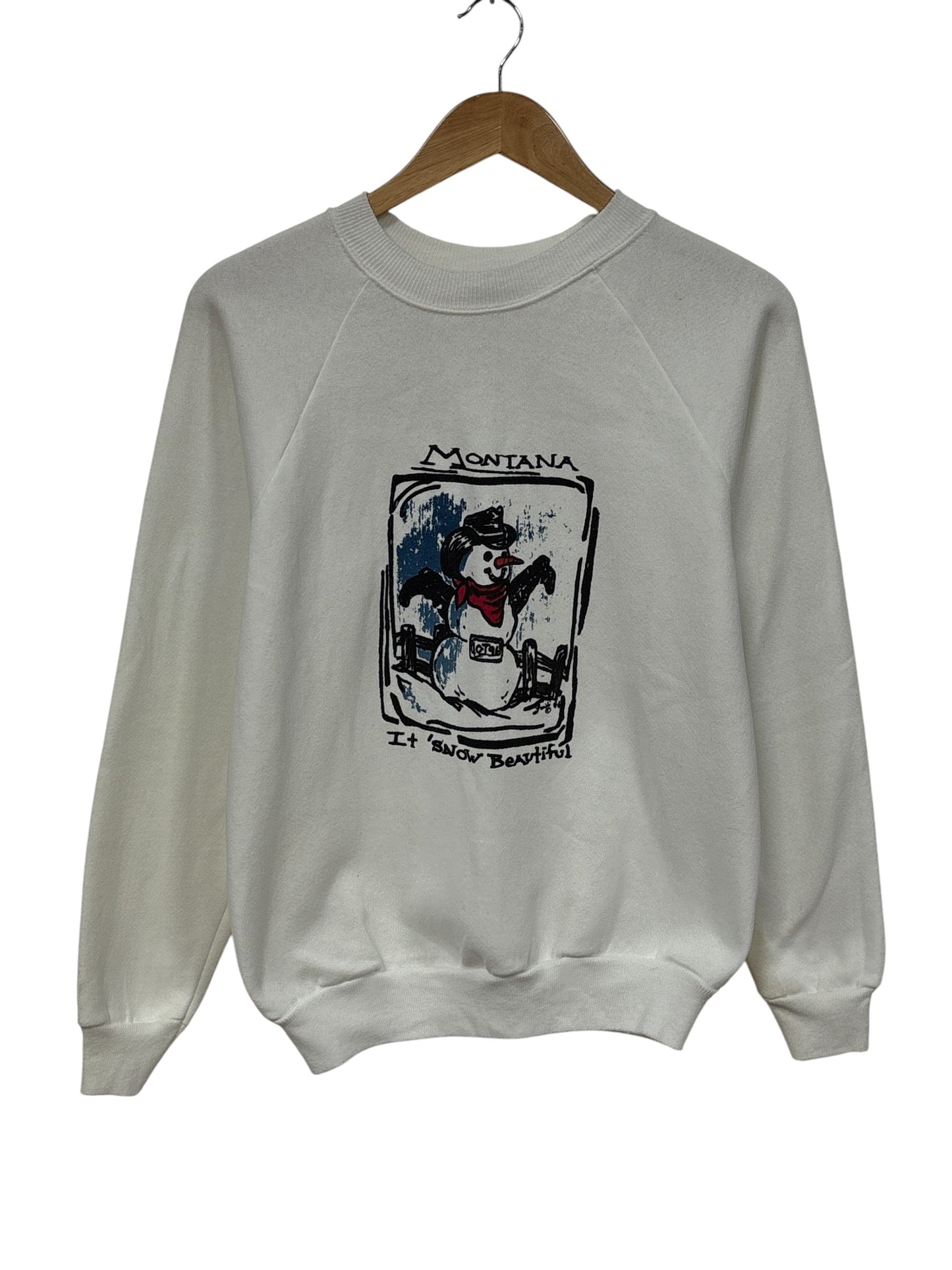 Vintage 90's Montana Snowman Snow Beautiful Sweater Size Small