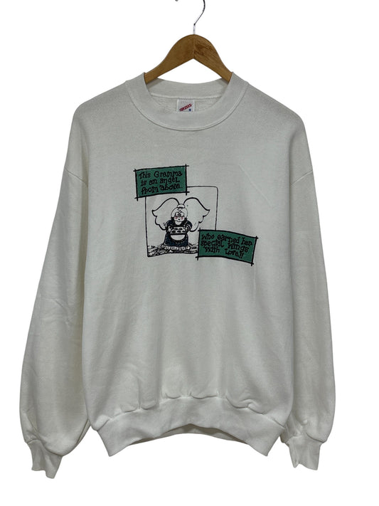 Vintage 90's Gramma Angel from Above Graphic Sweater Size Medium