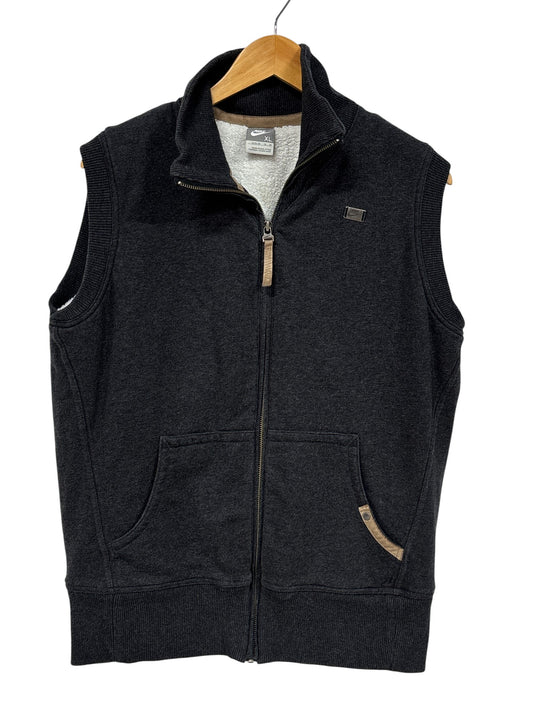 Vintage Y2K Nike Small Swoosh Fleece Zip Up Vest Size XL