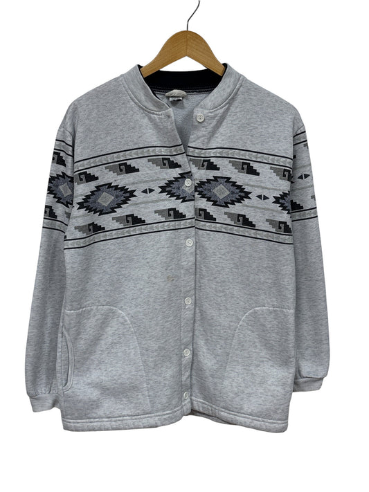Vintage 90's Aztec Print Button Up Sweater Size Small
