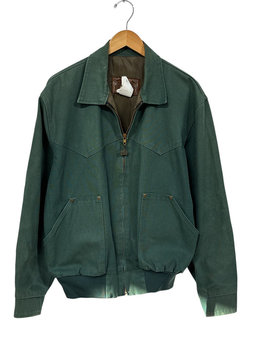 Vintage 90's Walls Made in USA Green Zip Up Workwear Jacket Size Large
