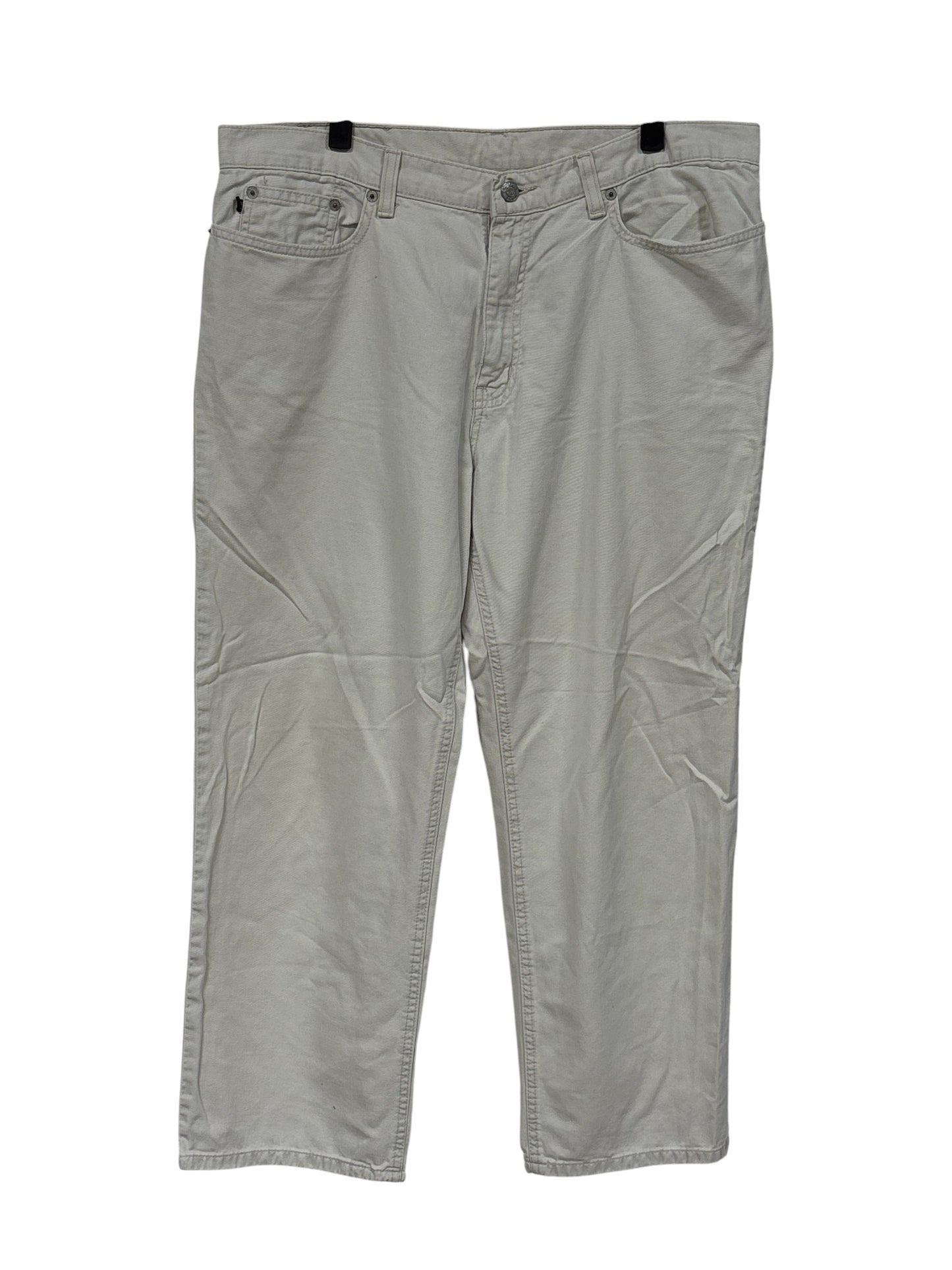 Vintage Women's Polo Ralph Lauren White Denim Jeans Size 35x26