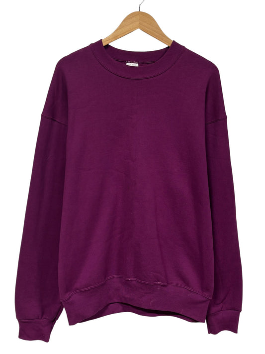 Vintage 90's BVD Sportswear Purple Blank Crewneck Sweater Size XL