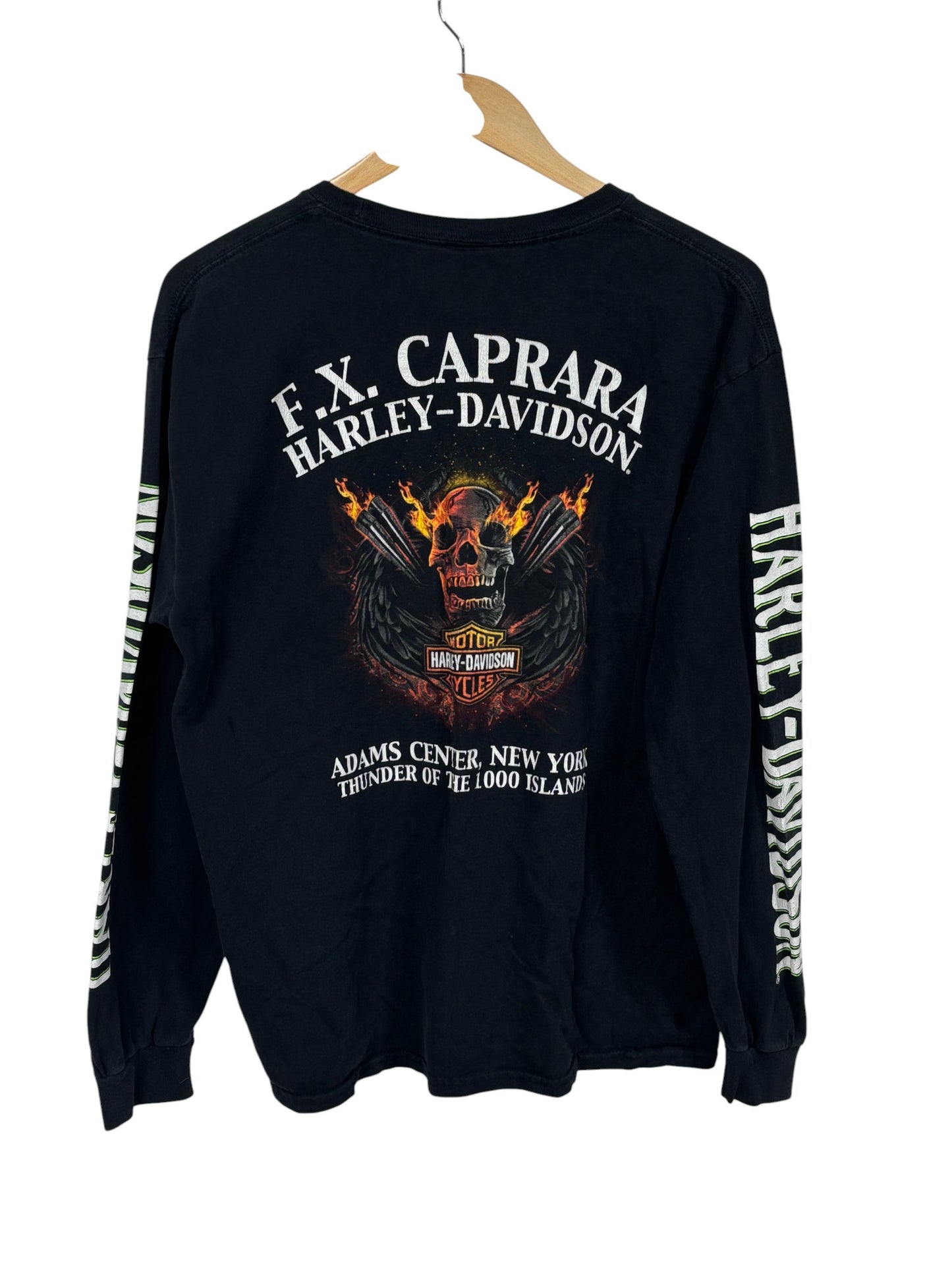 Harley Davidson Speed Power Biker Long Sleeve Shirt Size Medium