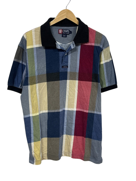 Vintage 90's Chaps Ralph Lauren Multicolor Polo Shirt Size Large