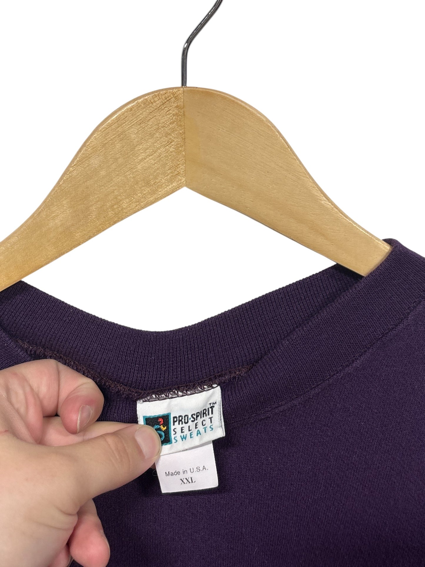 Vintage 90's Pro Spirit Purple Blank Crewneck Sweater Size XXL