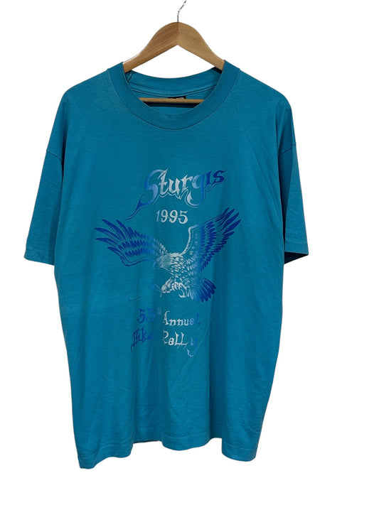 Vintage 1995 Sturgis Black Hills Rally Harley Davidson Biker Tee Size XL