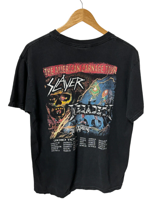 2010 Slayer Megadeath Testament Concert Tour Band Promo Tee Size Medium