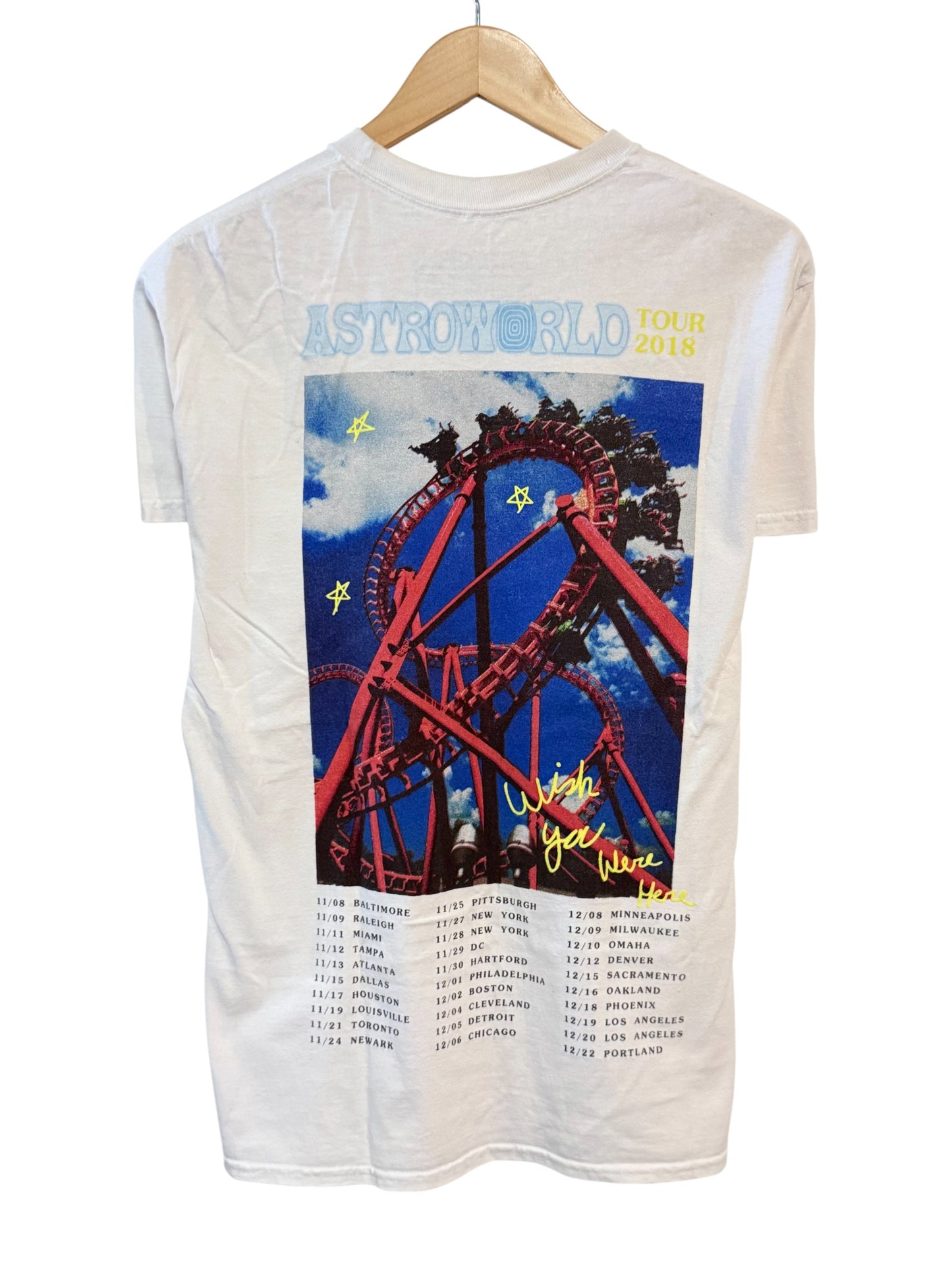Travis Scott Wish You Were Here 2018 Astroworld Tee Size Medium