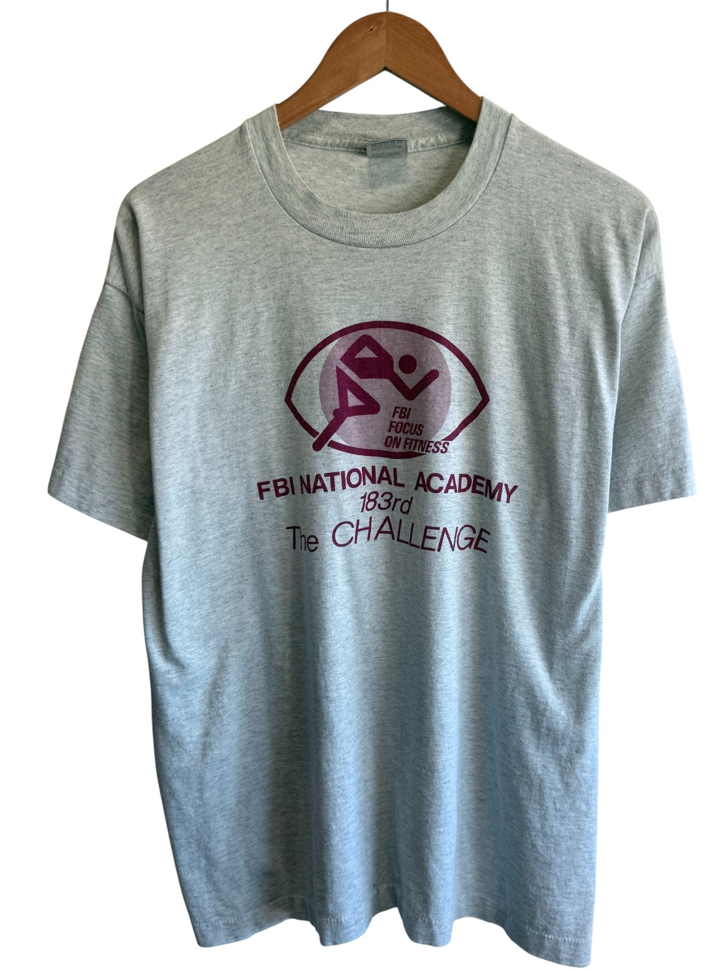 Vintage 90's FBI National Academy Fitness Challenge Graphic Tee Size XL