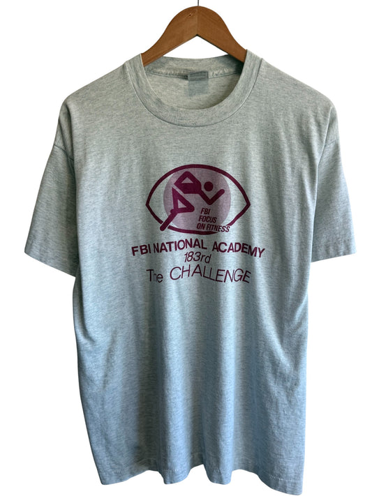 Vintage 90's FBI National Academy Fitness Challenge Graphic Tee Size XL
