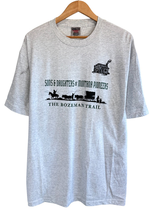 Vintage 90's Bozeman Trail Western Pioneer Graphic Tee Size XL