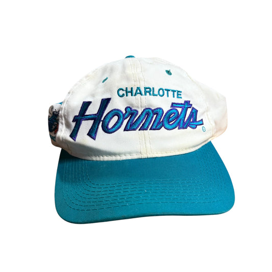 Vintage 90's Sports Specialties Charlotte Hornets Script Spellout Hat