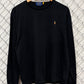 Polo Ralph Lauren Classic Logo Black Long Sleeve Shirt Size Medium