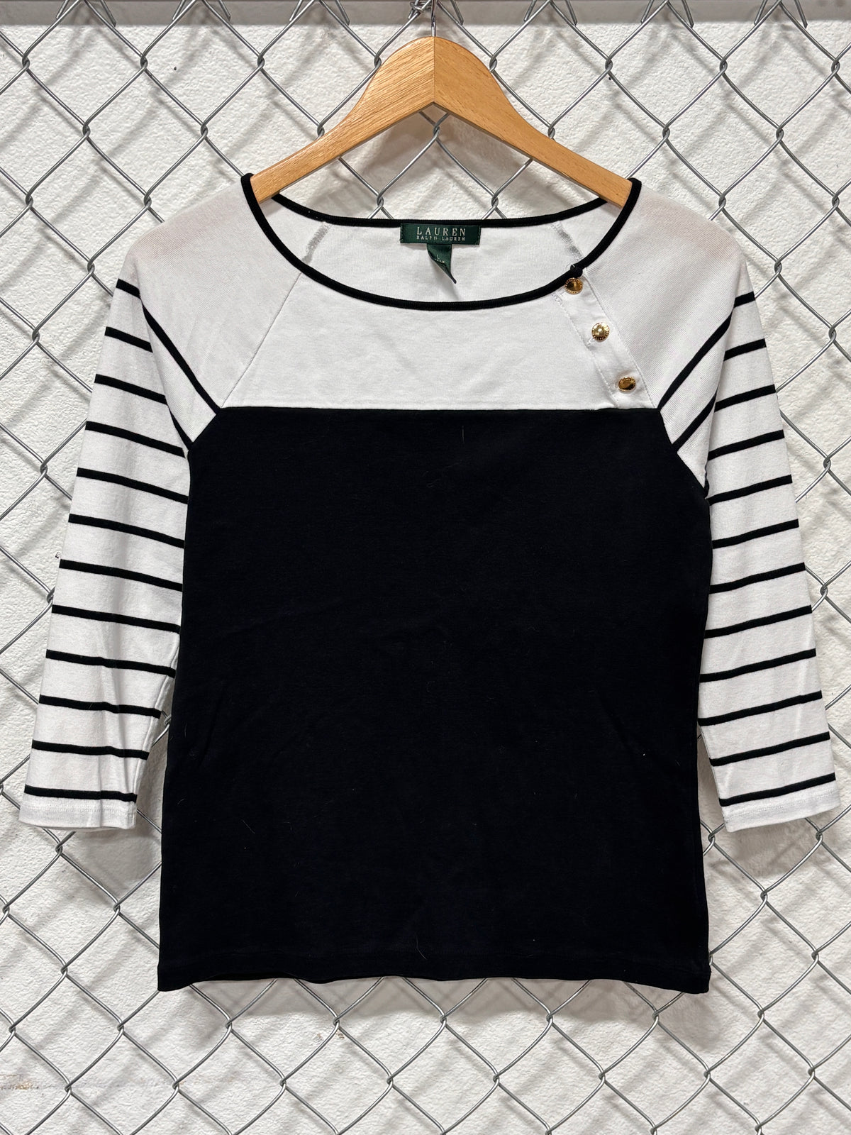 Vintage Lauren Ralph Lauren Striped Women's Top Shirt Size Large