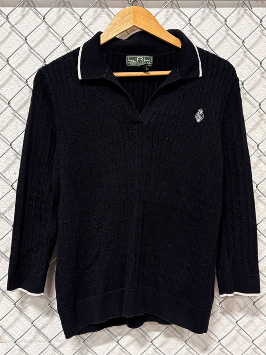 Vintage LRL Ralph Lauren Women's Crest Logo Sweater Size XL
