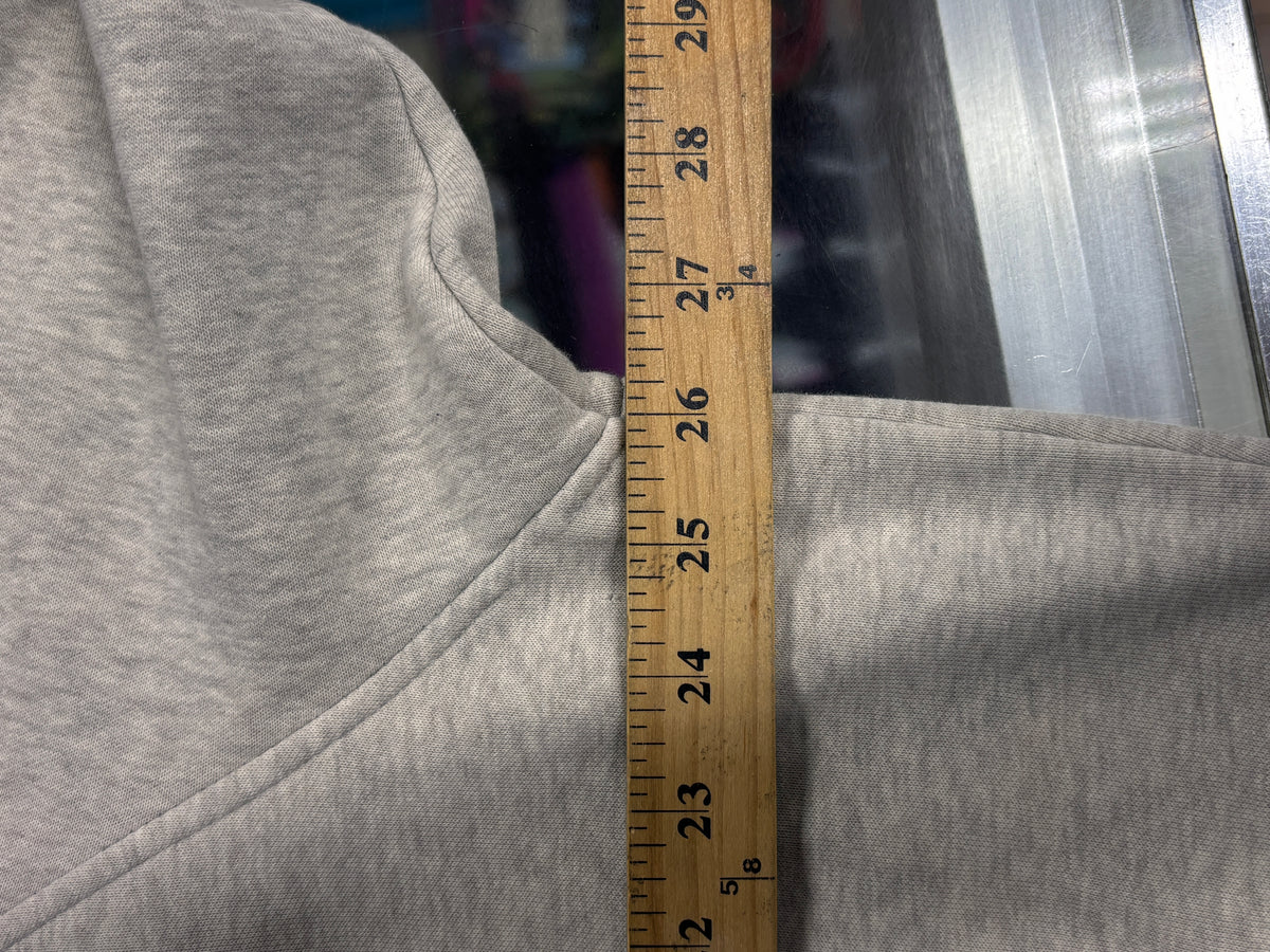 Y2K Nike Grey Small Brown Swoosh Hoodie Size XL