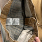 Vintage Carhartt Flannel Lined Brown Carpenter Dungaree Pants Size 27x32