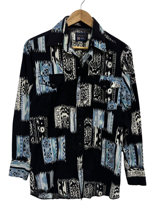 Vintage Panhandle Slim Pearl Snap Brushpopper Western Shirt Size Large