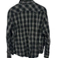 Vintage Wrangler Pearl Snap Plaid Western Button Up Shirt Size XXL