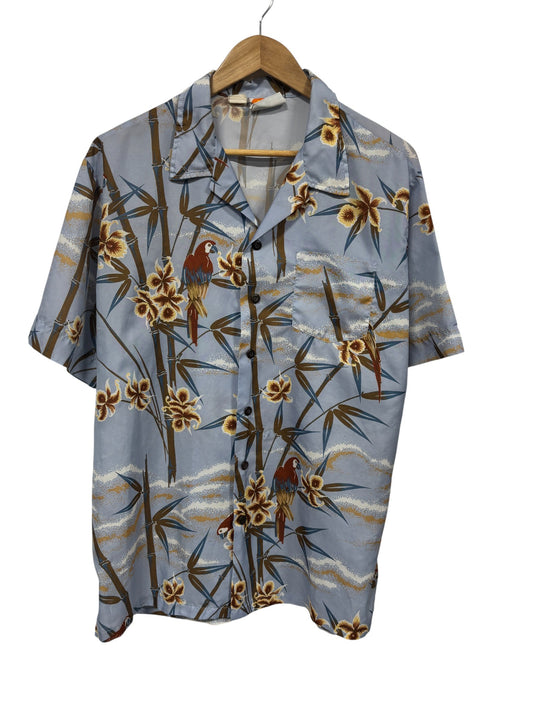 Vintage 90's Hawaiian Parrot Vacation Short Sleeve Button Up Shirt Size XL