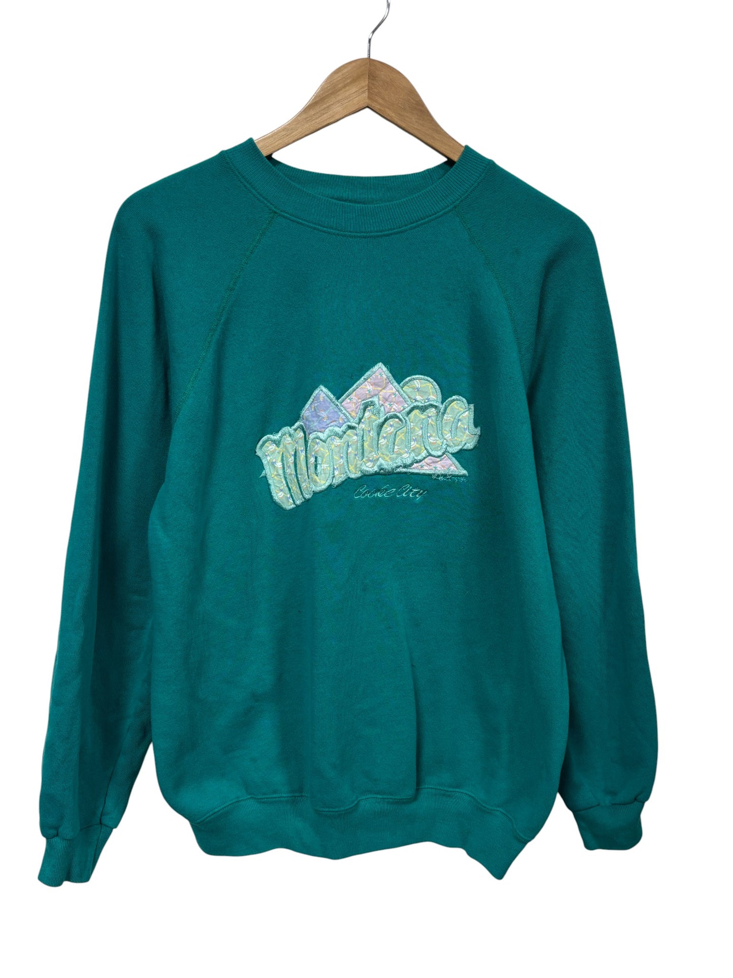 Vintage 90's Montana Cooke City Embroidered Nature Sweater Size Large